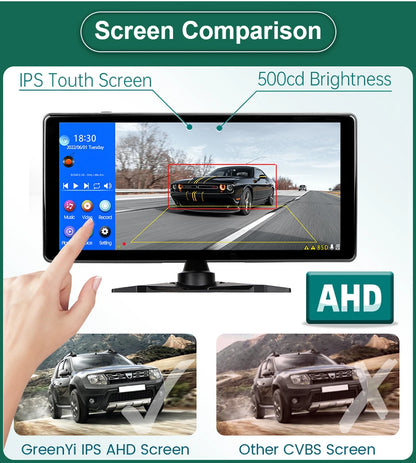 10.36" Blind Spot Radar Car DVR 4 Cameras