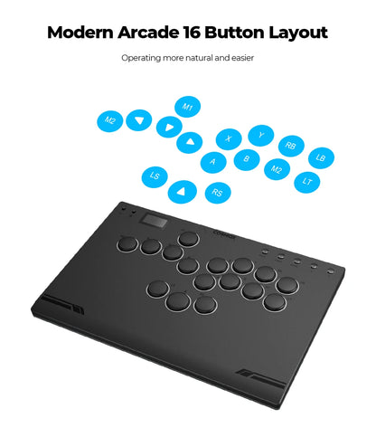 Aluminum Leverless Arcade Controller for PC PS5 PS4 Switch