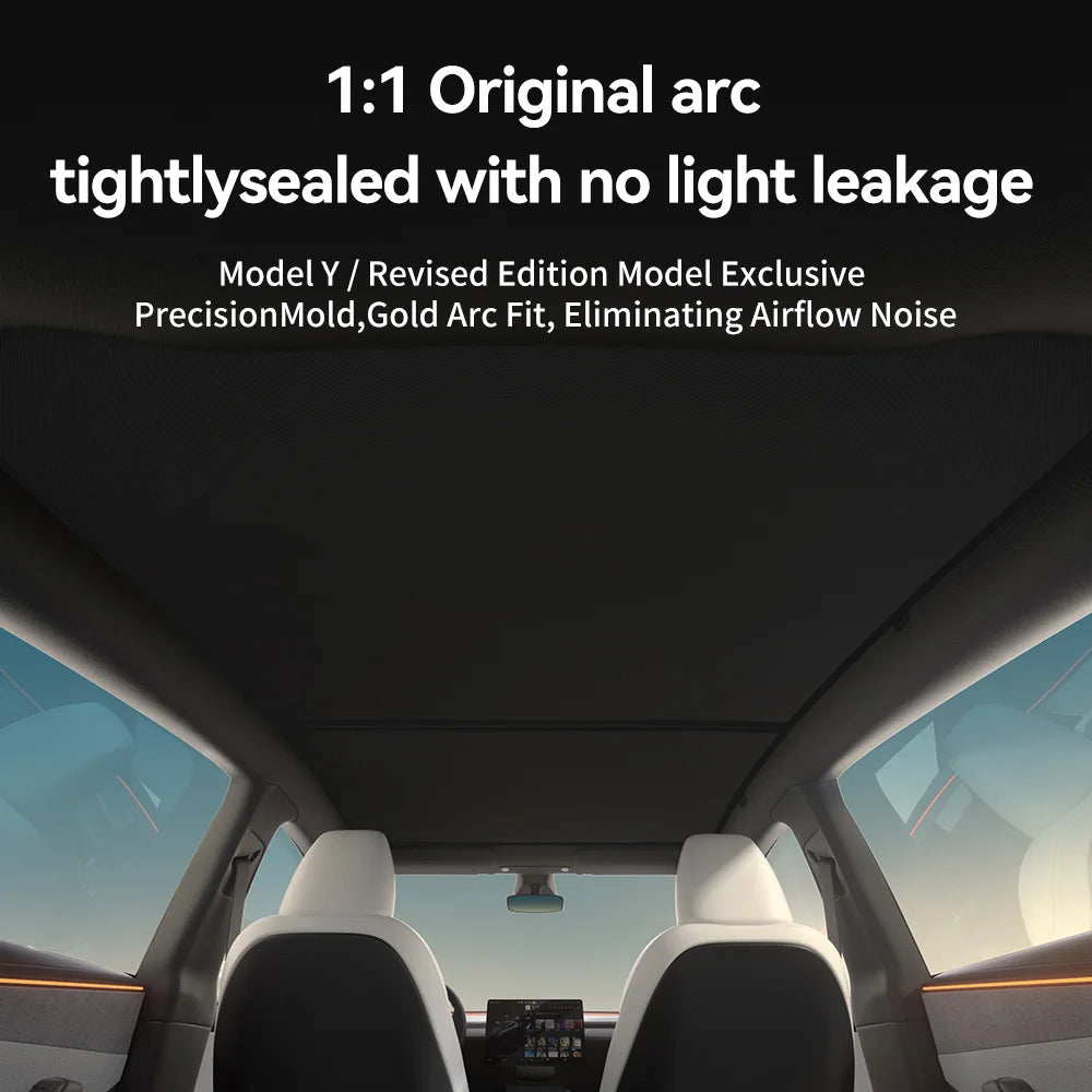 Tesla Model Y 2025–2026 Roof Sunshade 3PCS Set