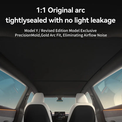 Tesla Model Y 2025–2026 Roof Sunshade 3PCS Set