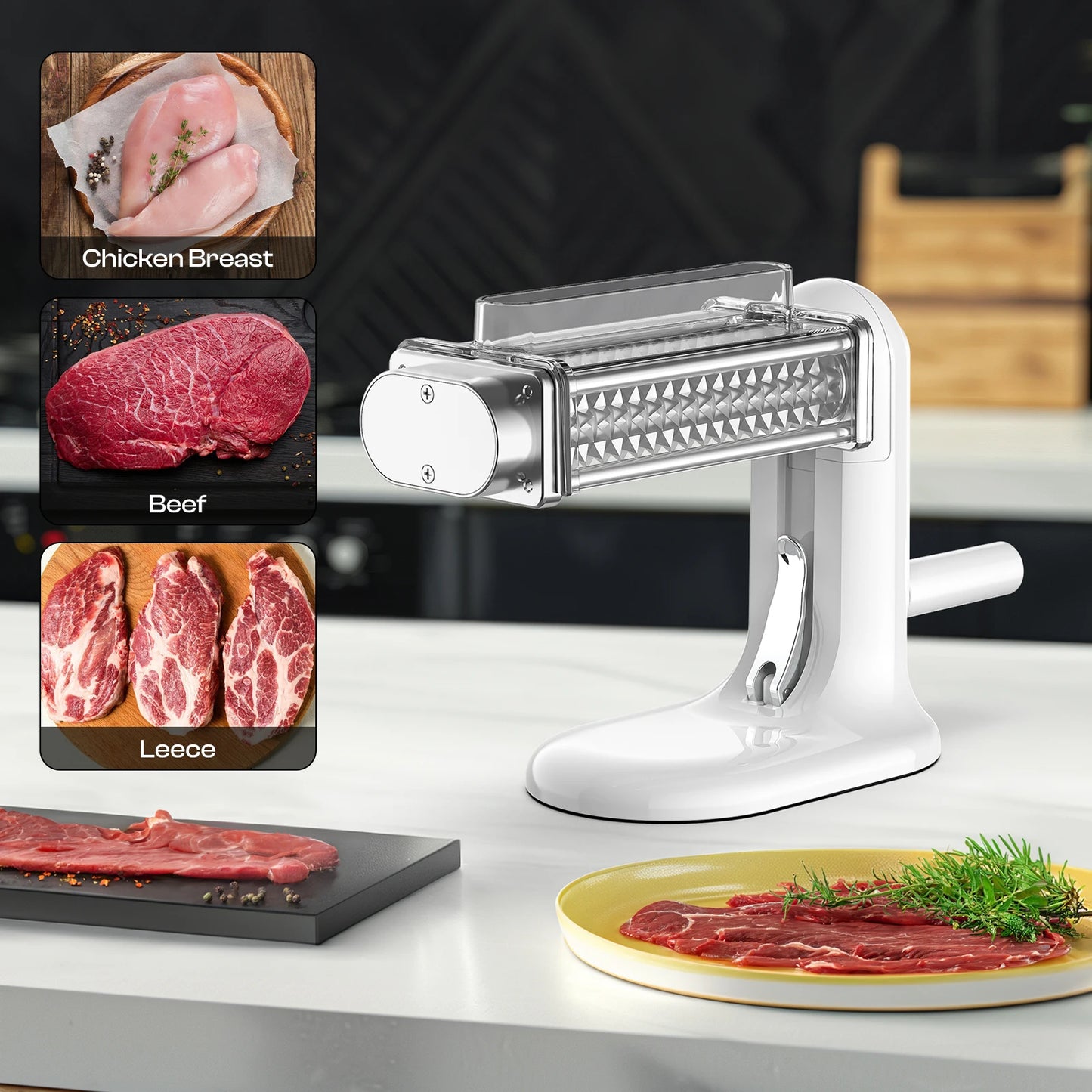 Manual Meat Tenderizer Machine Stainless Steel Gear