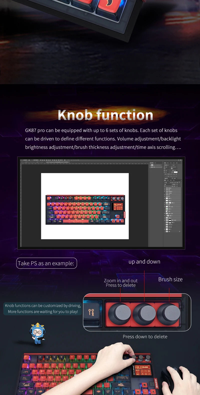 RGB Wireless Mechanical Keyboard Hot-Swappable 8000Hz