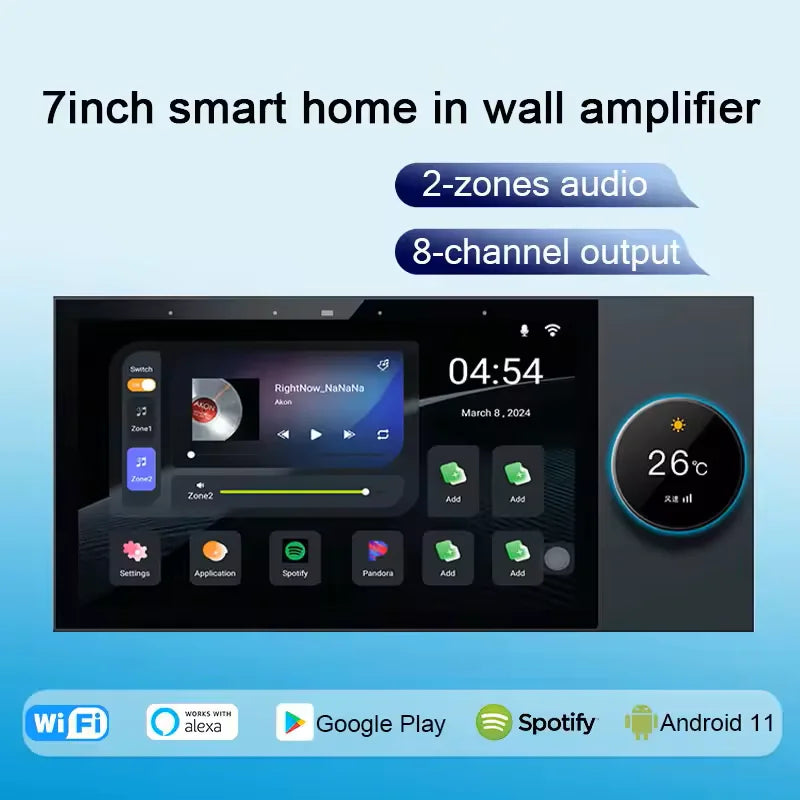 Wall-Mounted Smart Control Panel with Zigbee Hub & WiFi