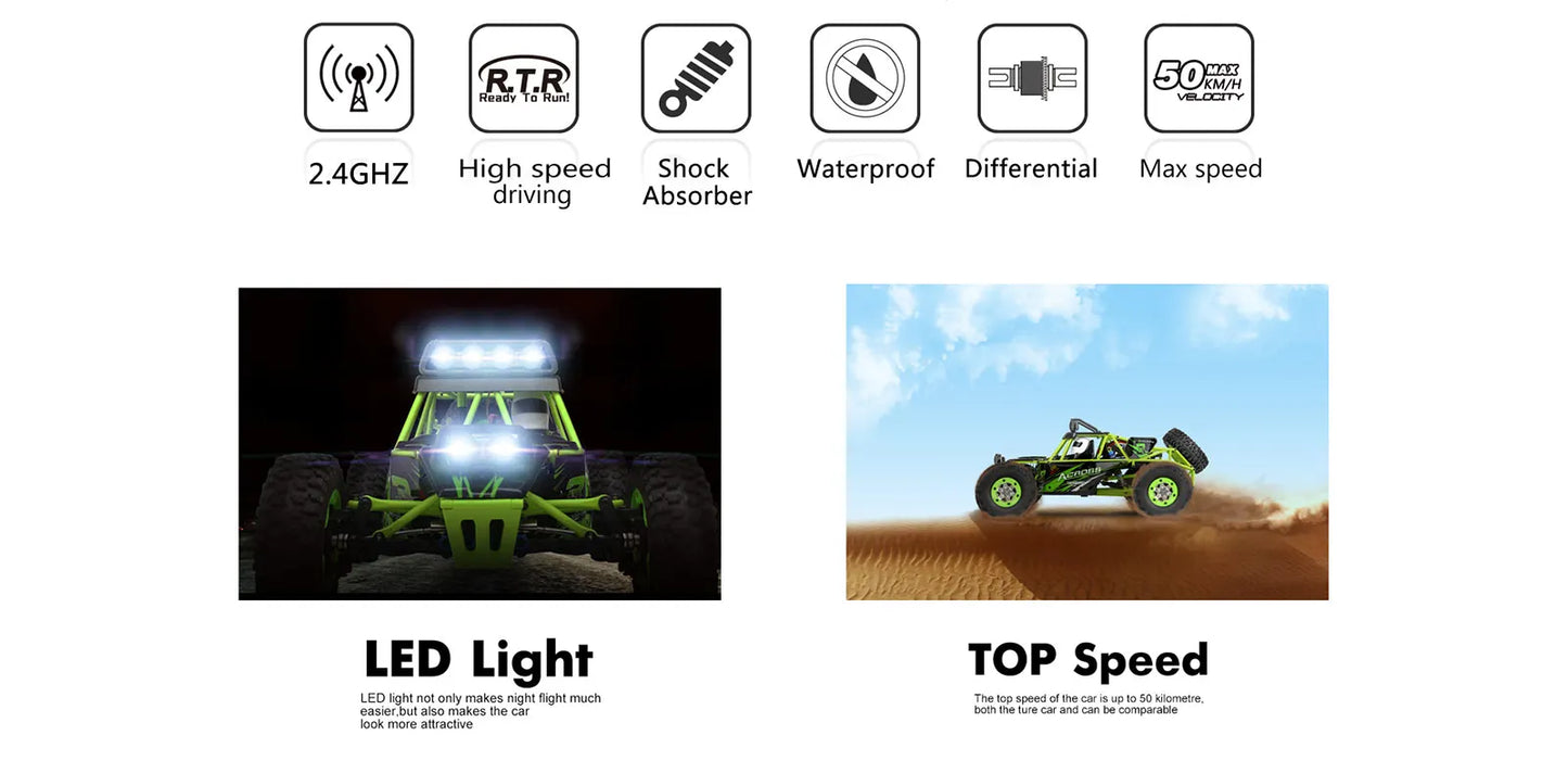 1:12 4WD RC Off-Road Racing Car High Speed Climbing Truck