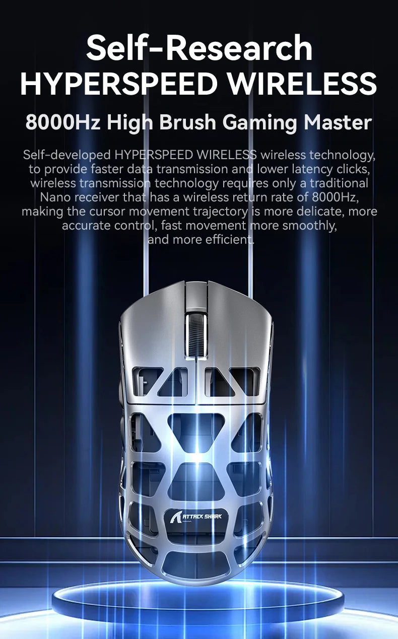 Ultra-Light Magnesium Alloy Gaming Mouse Grey