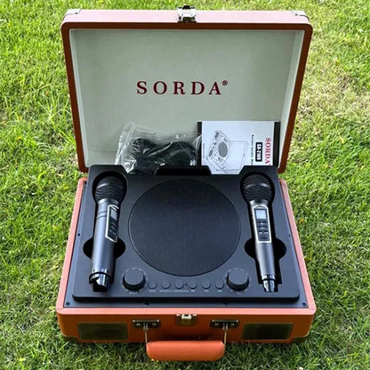 Portable Bluetooth Suitcase Speaker for Home and Outdoor Karaoke