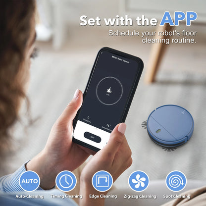 Smart Robot Vacuum 15kPa with Water Tank and Auto Charging
