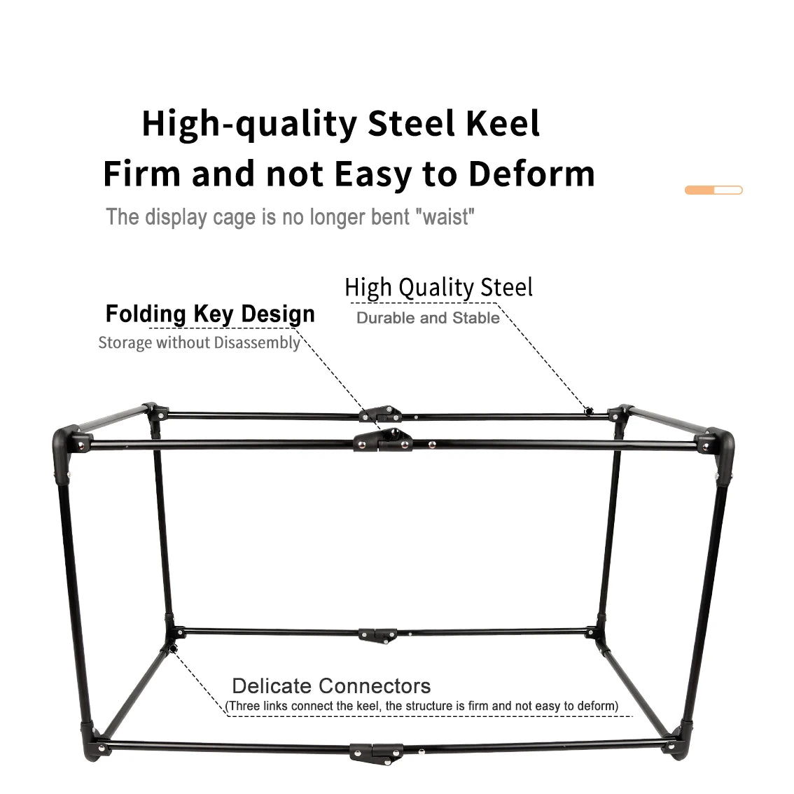 Large Pearl Gray Foldable Cat Cage for Shows and Travel