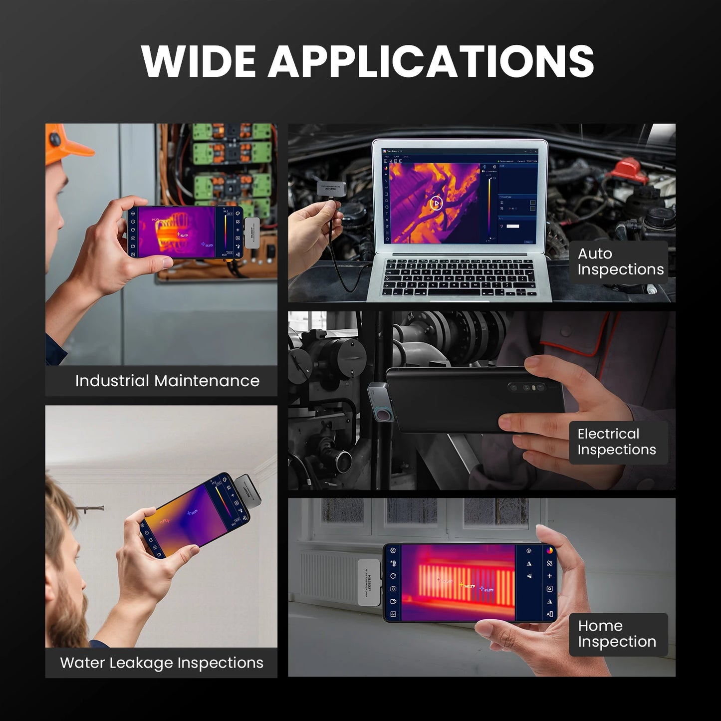 Handheld 256x192 Thermal Imager Type-C iOS Compatible