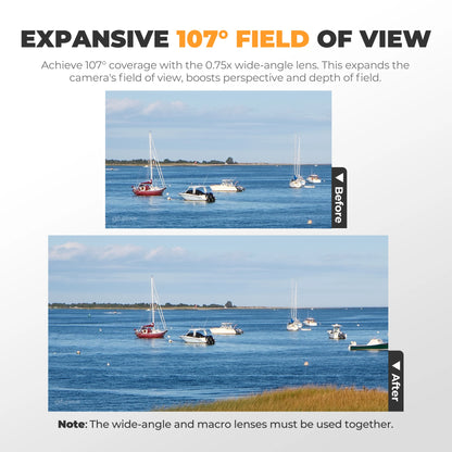 Compact 2in1 Macro Wide Lens X100 Cameras