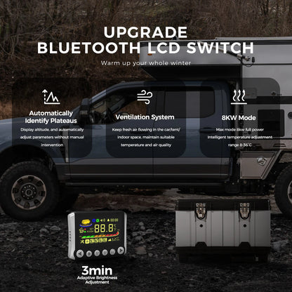8KW Diesel Air Heater with LCD and Bluetooth Control