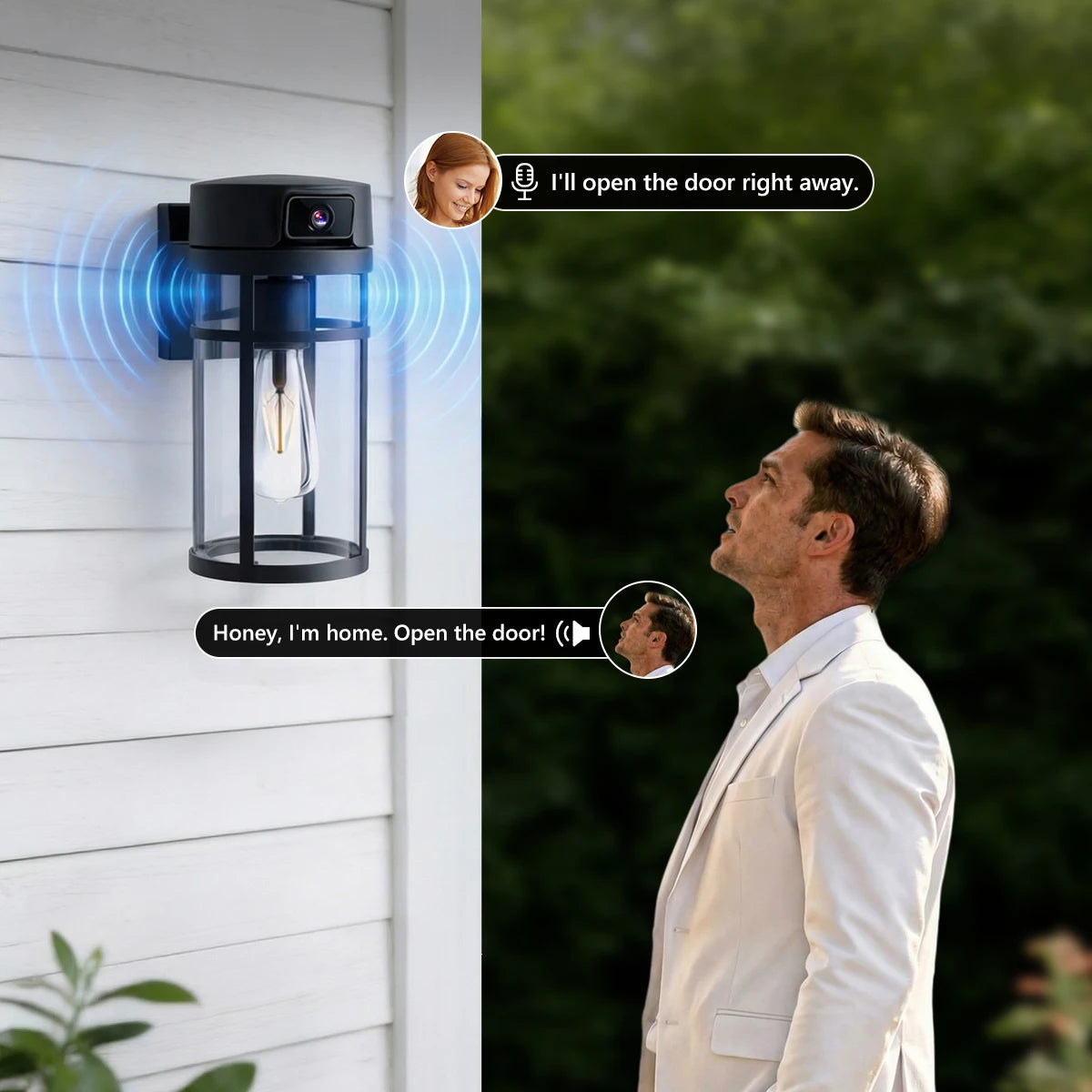 WiFi PTZ Yard Camera 2K 128GB Two-Way Audio