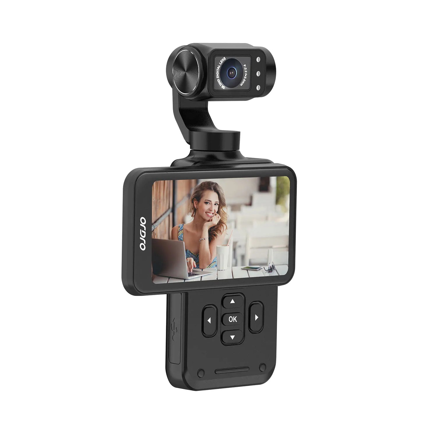 5K Pocket Vlogging Camera 3-Axis Stabilization Face Tracking