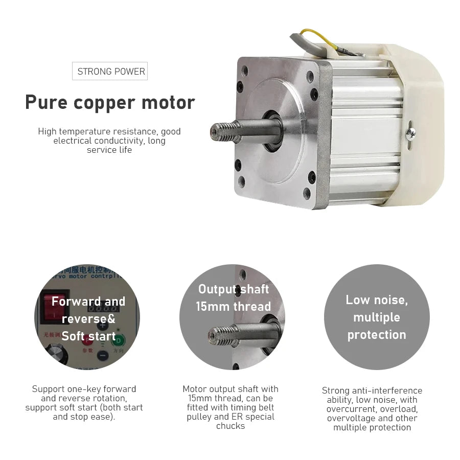 550W Adjustable Servo Motor for Light Machinery