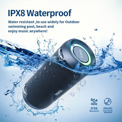 Waterproof 60W Wireless Speaker with Powerful Bass for Camping