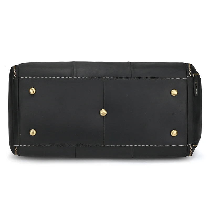 Premium Leather Business Suit Bag with Organizer Black