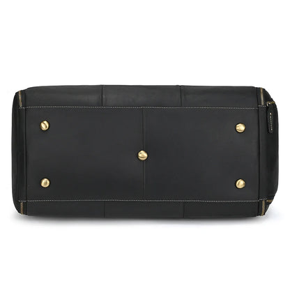 Premium Leather Business Suit Bag with Organizer Black