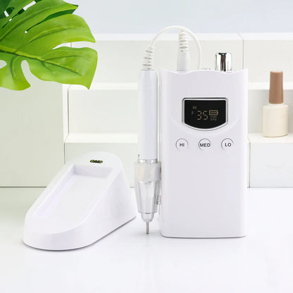 35000RPM Portable Electric Nail Drill 85W White