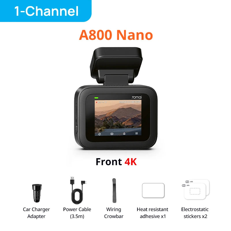 4K Dash Cam with Voice Control 24H Parking Mode