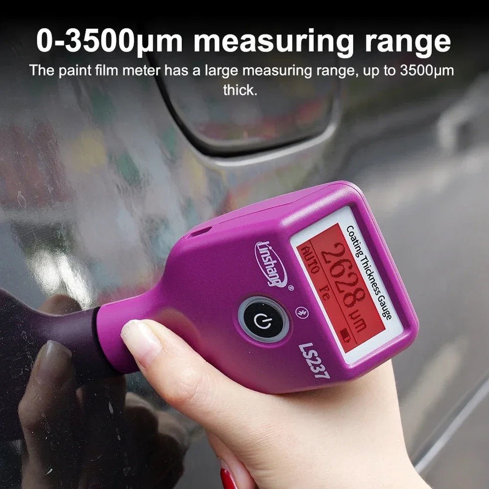 Portable Car Paint Thickness Gauge Rechargeable LCD Screen
