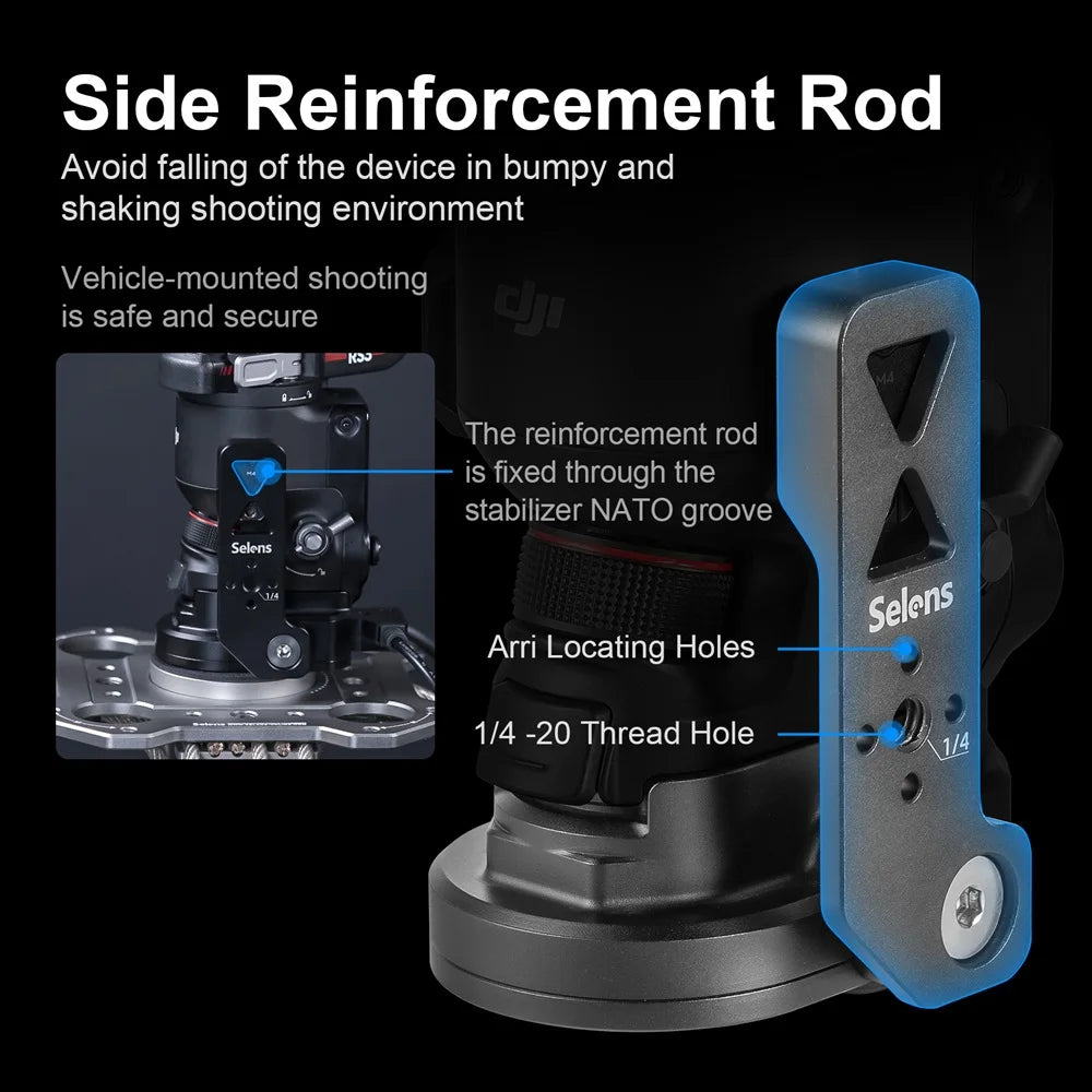 Continuous Power Supply Base Plate for Camera Stabilizers
