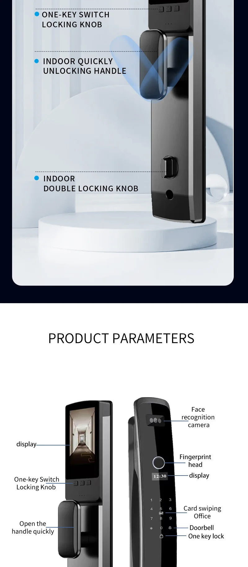 Keyless Biometric Door Lock with Multiple Unlocking Methods