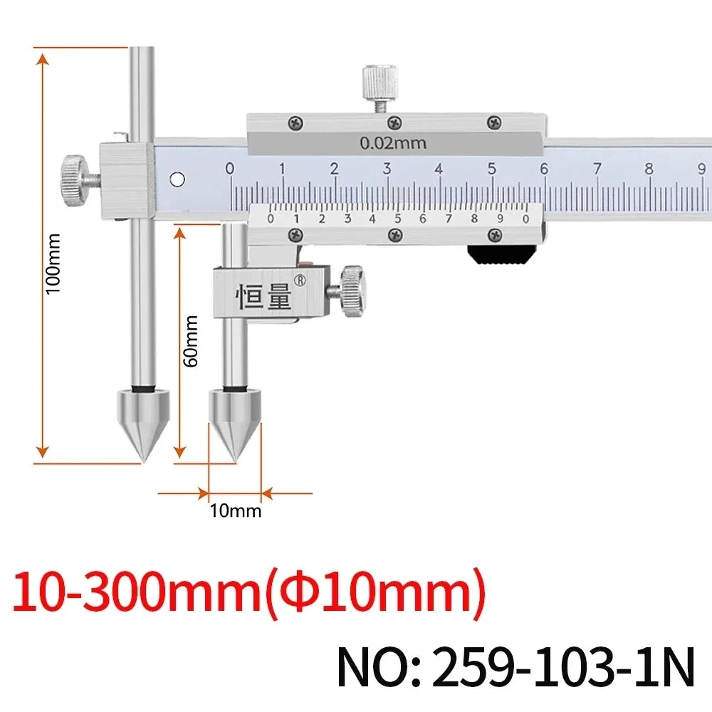 Stainless Steel Center Distance Vernier Caliper 10-300mm