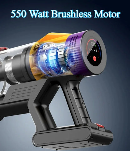 Cordless Handheld Vacuum Cleaner 550W with Touchscreen Control