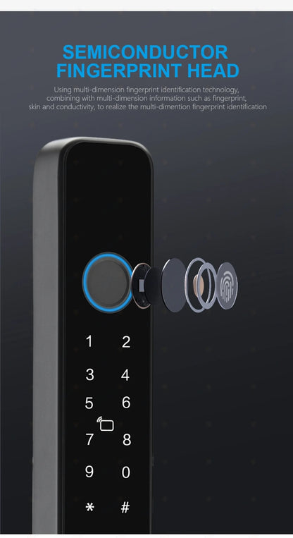 Waterproof Smart Door Lock Fingerprint PIN RFID