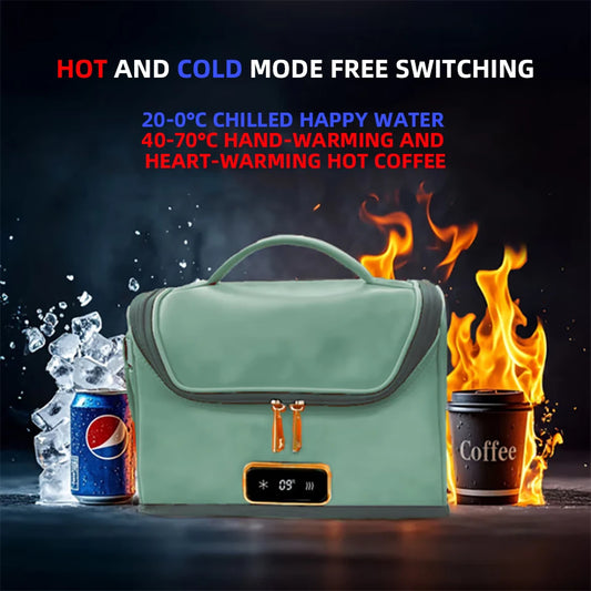 Portable 12V Mini Car Fridge with Cooling and Heating Function