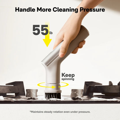 Portable Spin Scrubber Set with Multiple Brush Heads