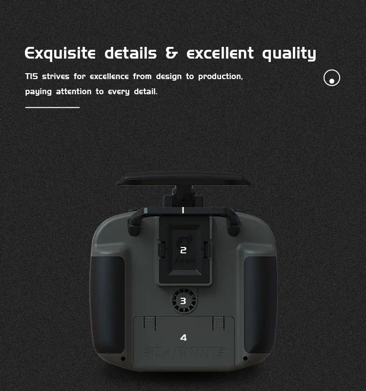 T15 2.4G FPV Remote Control Translucent Black