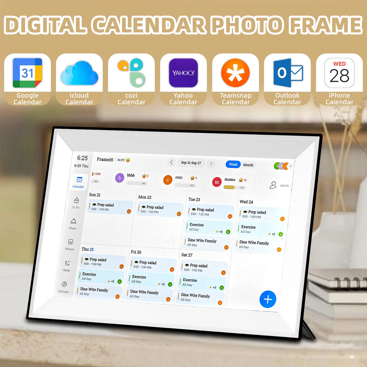 10.1 Inches Touchscreen Digital Photo Frame with Calendar