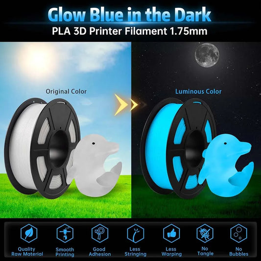 Red Glow-in-the-Dark PLA 3D Printer Filament 1.1kg