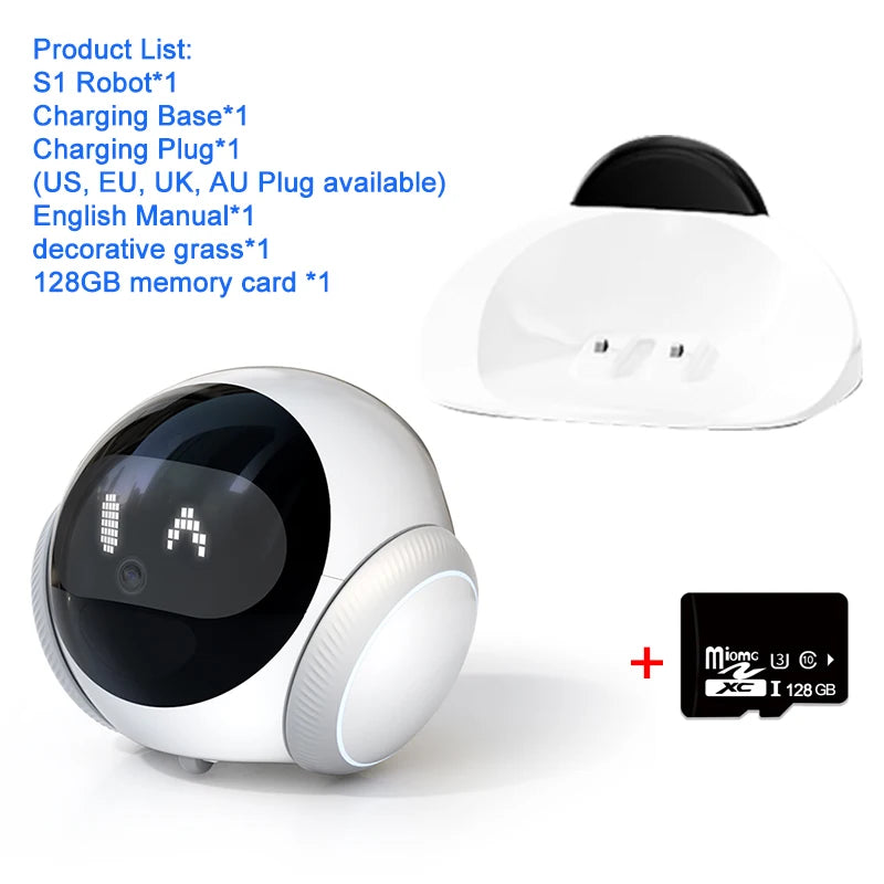 2K Smart Pet Robot Camera 128GB Auto Charging