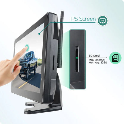 10" Touchscreen DVR Monitor with 2 Cameras 128GB