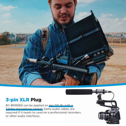 Broadcast Quality Shotgun Microphone for Interviews YouTube and Film Production
