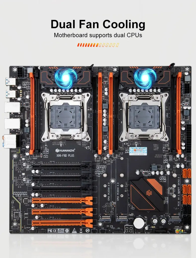 X99 Motherboard LGA 2011-3 Dual CPU DDR4 NVME