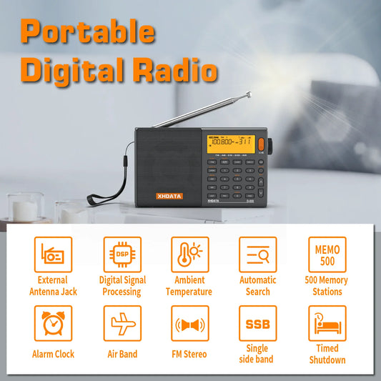Rechargeable Digital World Band Radio with RDS