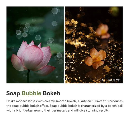 Full Frame 100mm f2.8 Soap Bubble Lens RF Mount