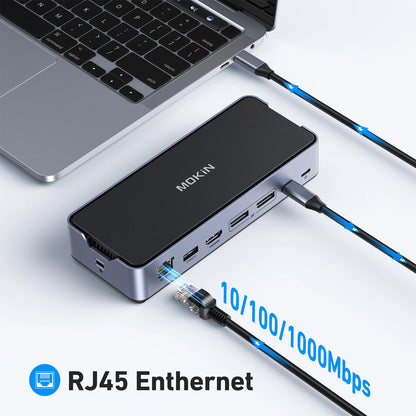 15 in 1 USB-C Docking Station with 8K HDMI and PD