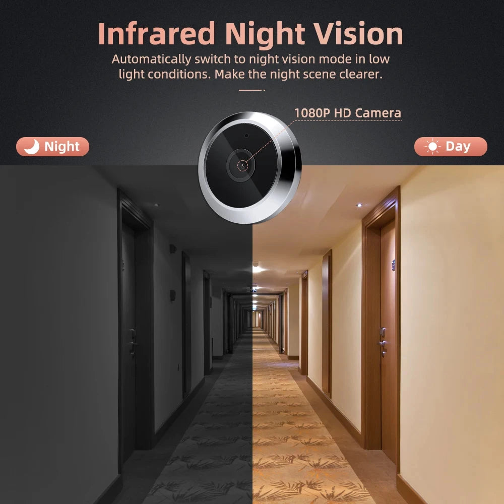 2MP WiFi Smart Video Doorbell with PIR Motion Detection