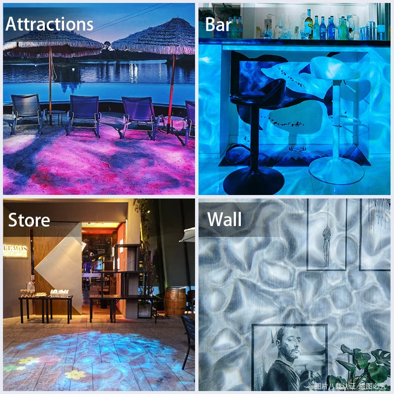 50W Waterproof Outdoor Water Ripple Projector Light