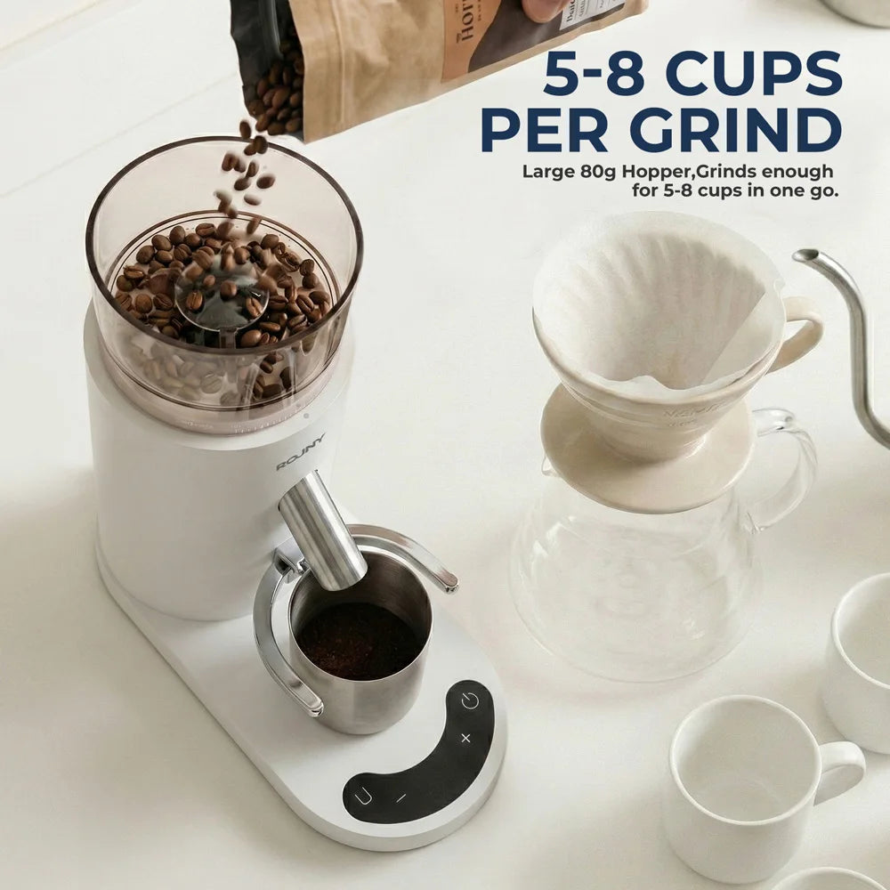 USB-C Rechargeable Coffee Grinder 60 Settings Stainless Steel Burr