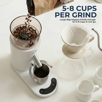 USB-C Rechargeable Coffee Grinder 60 Settings Stainless Steel Burr
