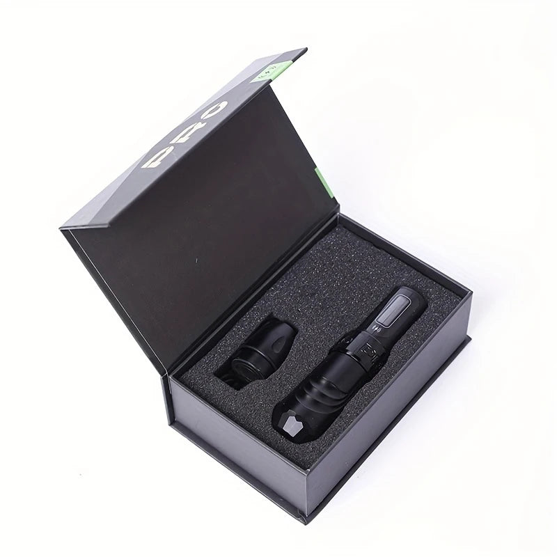 Glossy Black Cordless Tattoo Machine Pen for Smooth Shading