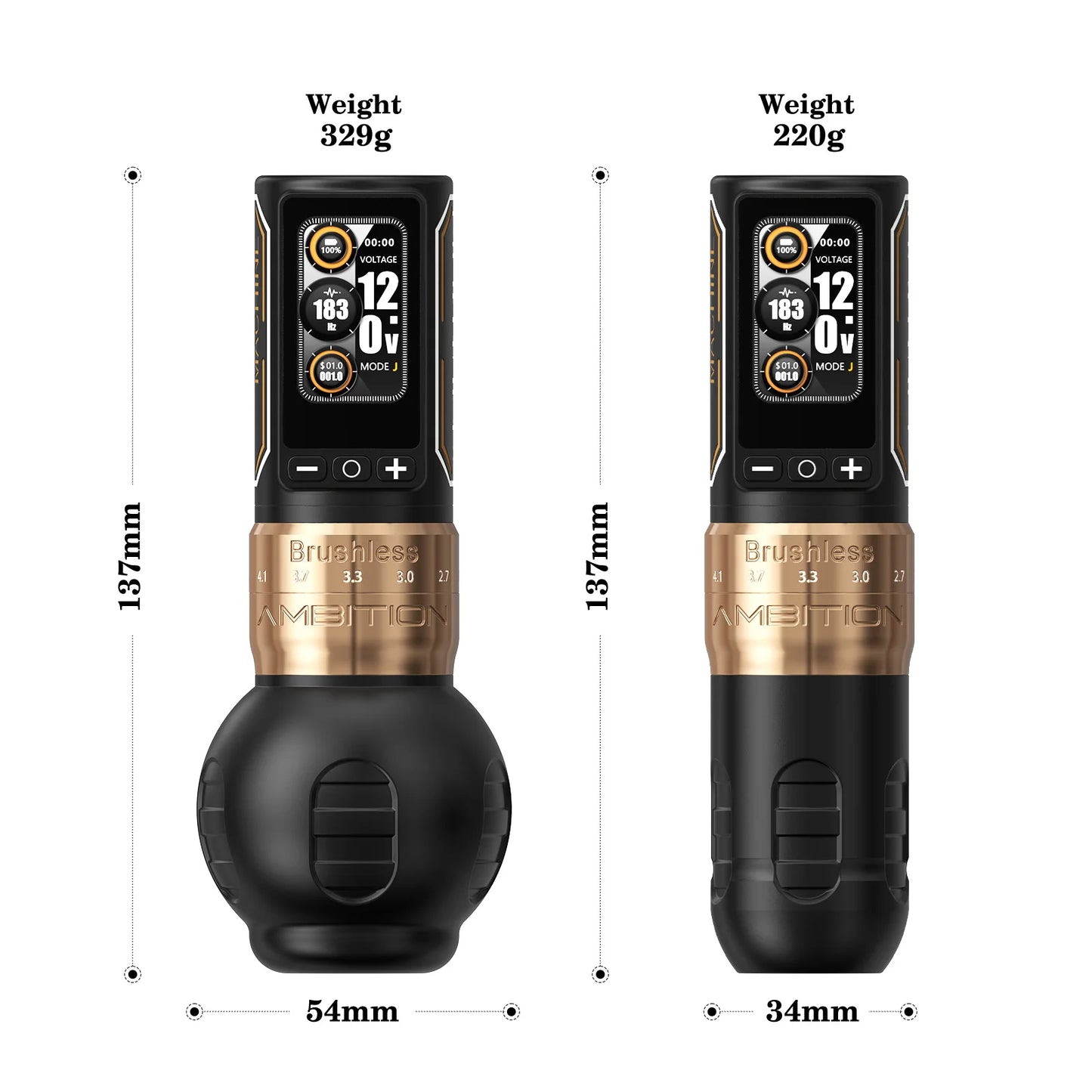 Professional Wireless Tattoo Pen Adjustable Stroke Rechargeable