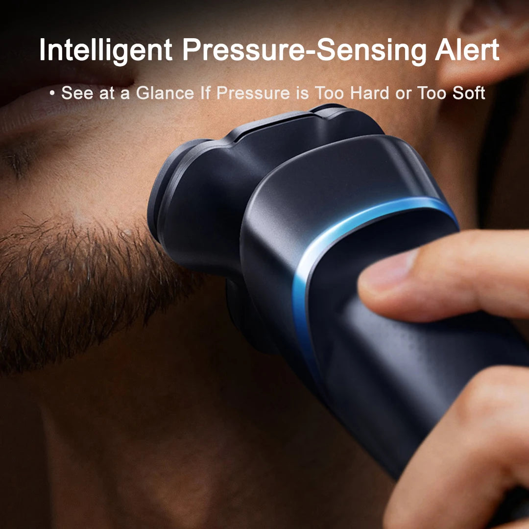Smart Wet Dry Electric Razor 360 Degree Floating Head Display