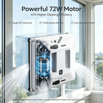 Electric Window Cleaning Robot with 55N Vacuum Suction