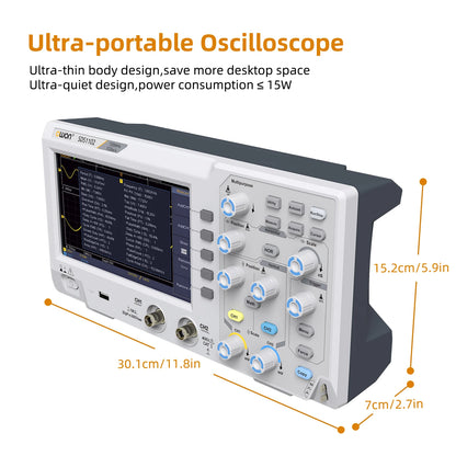 Desktop Digital Oscilloscope 100MHz 1GS/s Dual Channel